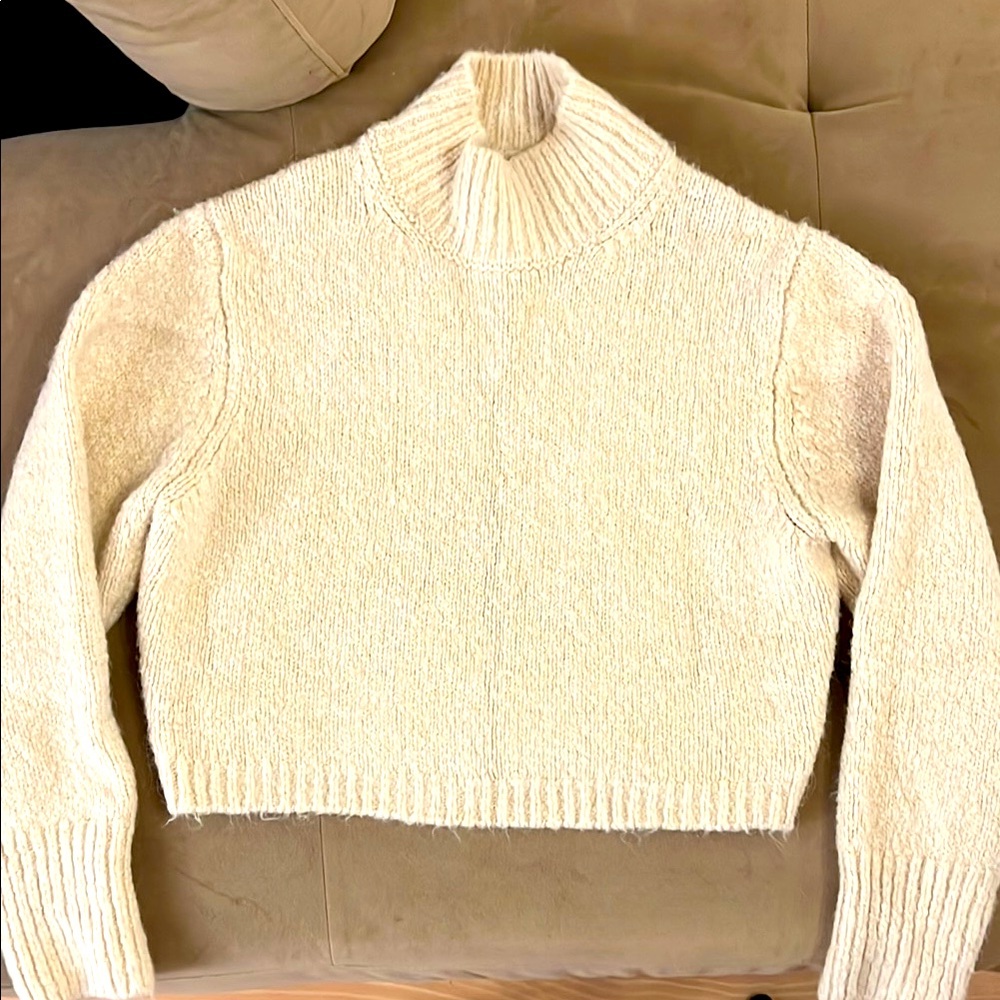 Zara Cream Turtleneck Sweater